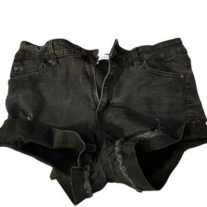 Women’s black jean shorts